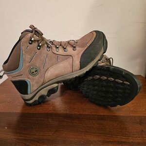 Timberland Women's Waterproof Hiking Boots Tan Blue Size 9.5 M